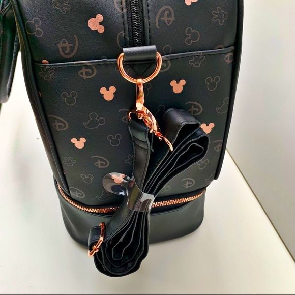 Disney Mickey Mouse Black/Rose Gold Weekender Travel bag - Picture 4 of 16